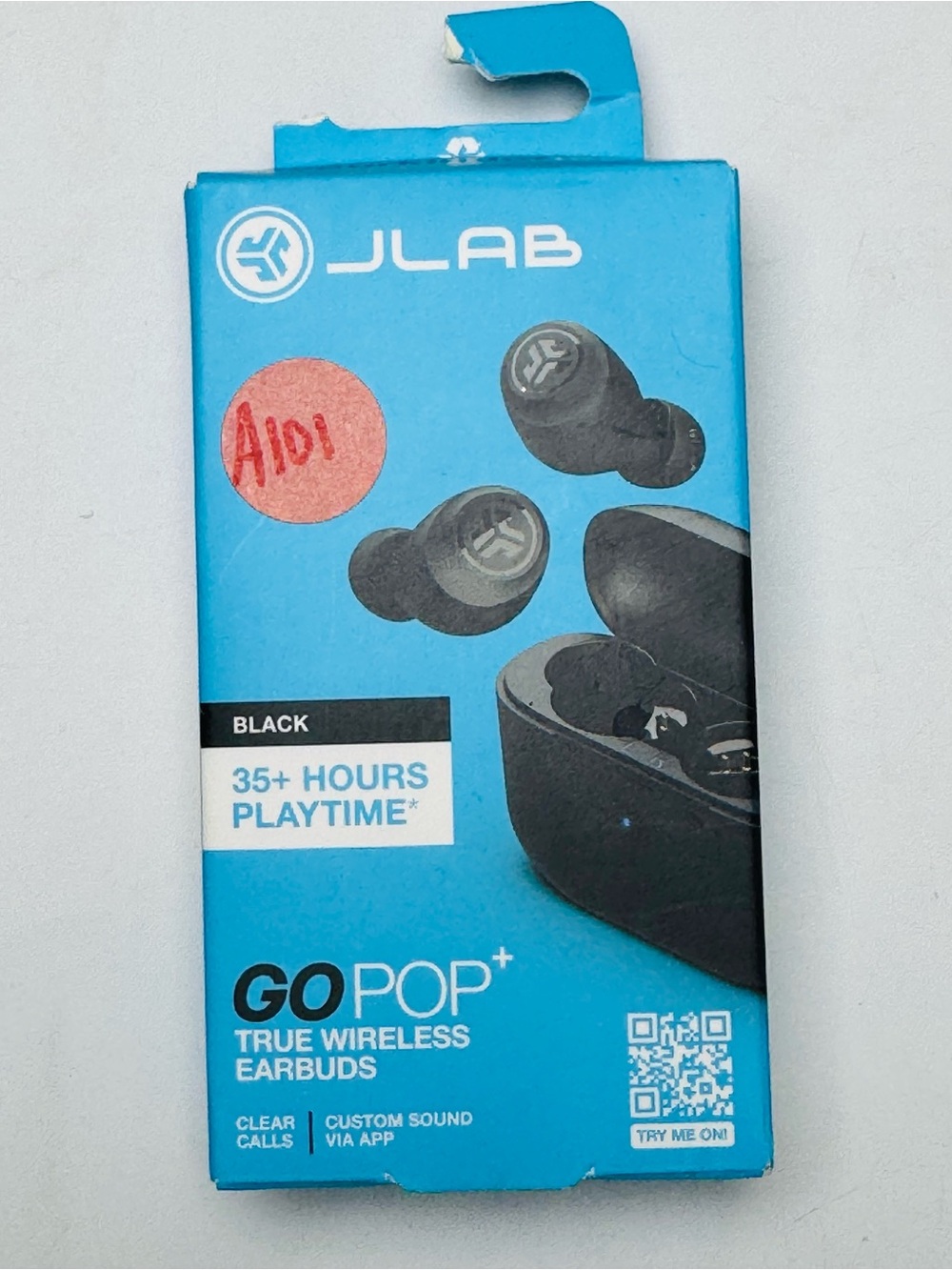 JLab Go Pop+ True Wireless Bluetooth Earbuds Black 35+ Hr Playtime